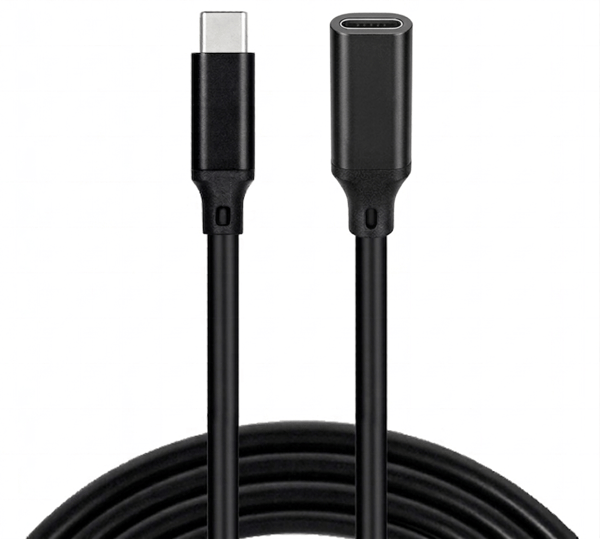 USB-C hona till USB-C 3.1-kabel, PD 60W, 10 Gbps, 2 m, svart