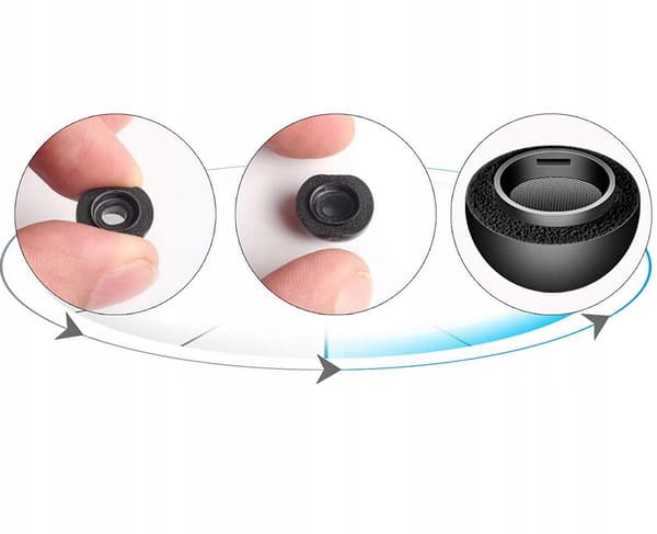 Silikonöronproppar för Apple AirPods Pro 1/2/3, S/M/L, svarta