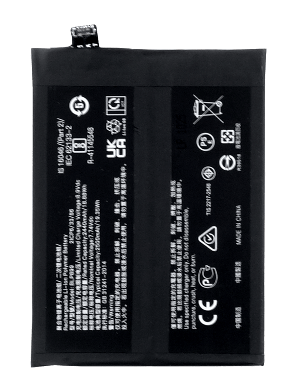 Batteri BLP899 4500 mAh för OnePlus 10 Pro med monteringsremsa