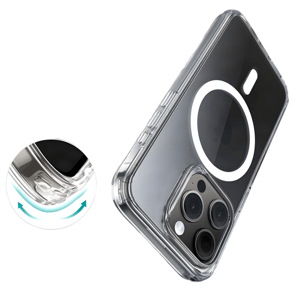 Transparent magnetiskt MagSafe-skal för Apple iPhone 17 Pro