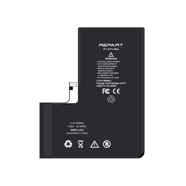 REPART Batteri 4690 mAh för iPhone 14 Pro Max, hög kapacitet
