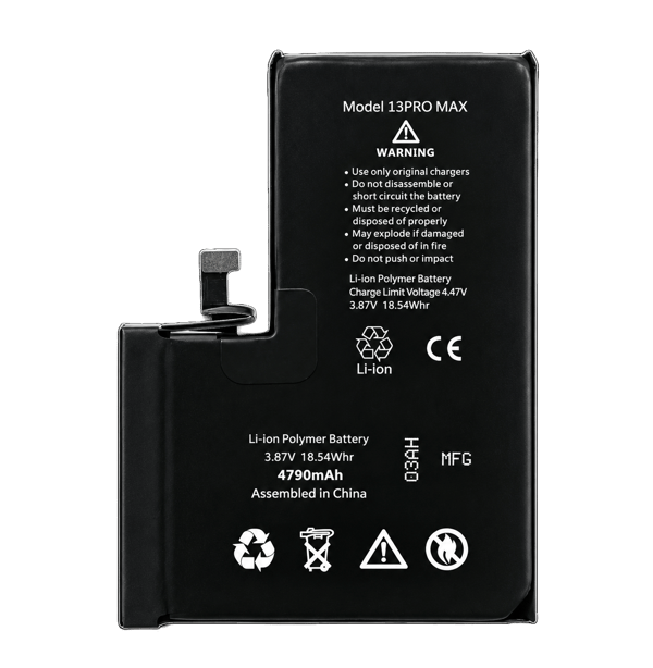 Batteri till iPhone 13 Pro Max 4790 mAh High Capacity Diagnostic, utan felmeddelande