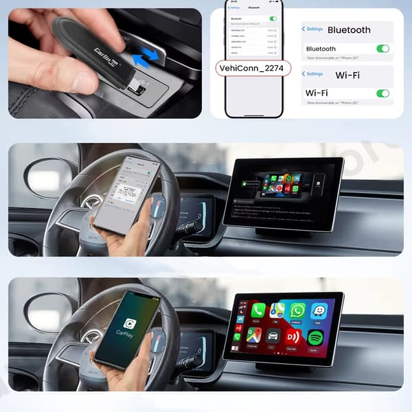 CarlinKit Mini SE Apple CarPlay Trådlös USB-adapter för din bil