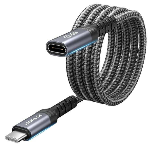JSAUX USB-C 3.2-förlängare 100W 5A 10Gbps iPhone MacBook iPad Magsafe 4k 60Hz 2m
