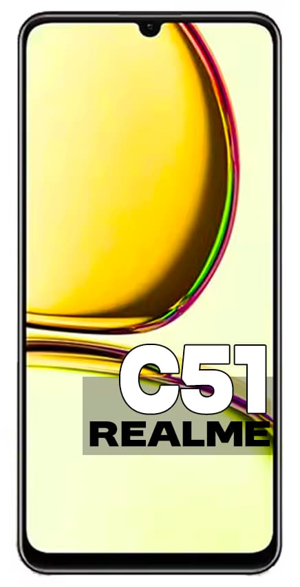 Renoverad original LCD-display med pekskärm och ram för Realme C51 RMX3830