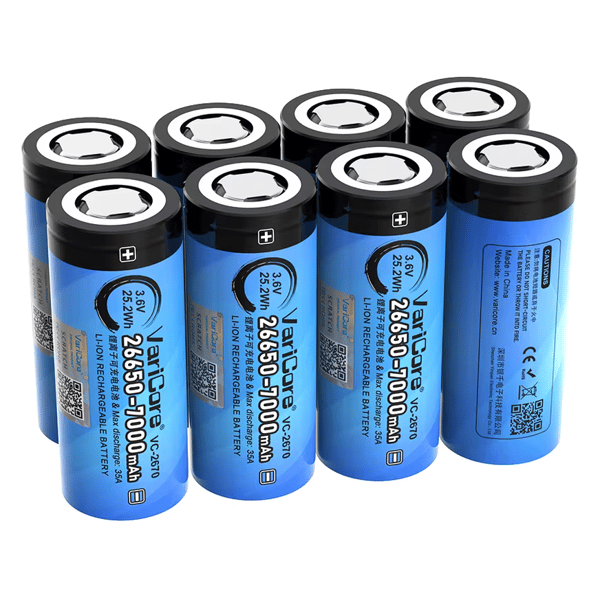 VariCore VC-2670 Li-ion-batteri 26650 med PCB, 3,7 V, 7000 mAh