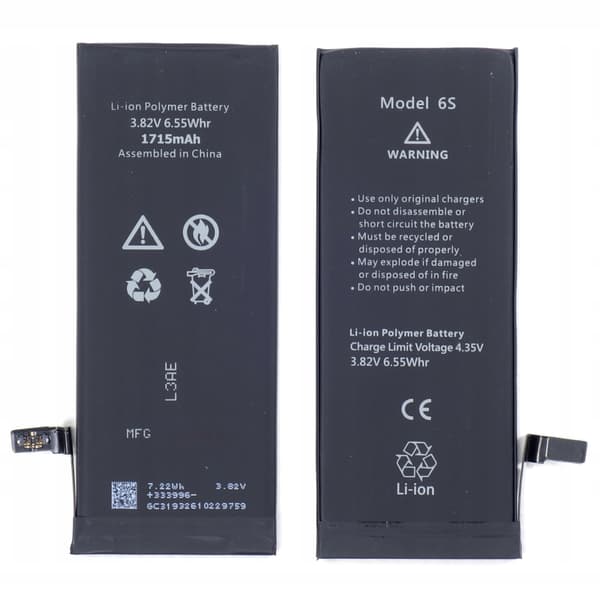 Batteri för Apple iPhone 6S 1715 mAh Li-ion A1633/A1688