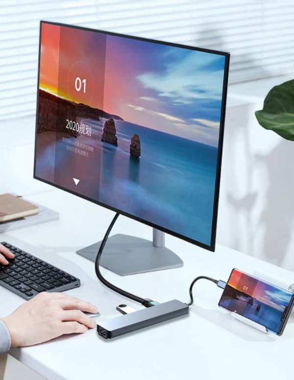 USB-C Dockningsstation 10-i-1 med HDMI 4K, USB 3.0, LAN och PD 87 W