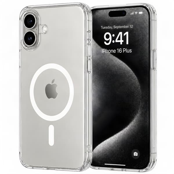Transparentt MagSafe-skal till Apple iPhone 16 Plus – Clear