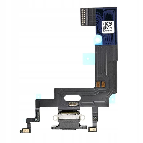 Laddningskontakt med flexkabel till iPhone XR, original från demontering, svart