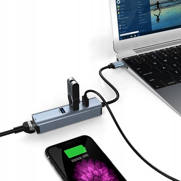 USB 3.0 till Gigabit Ethernet-adapter RJ45, 10/100/1000 Mbps, Plug and Play