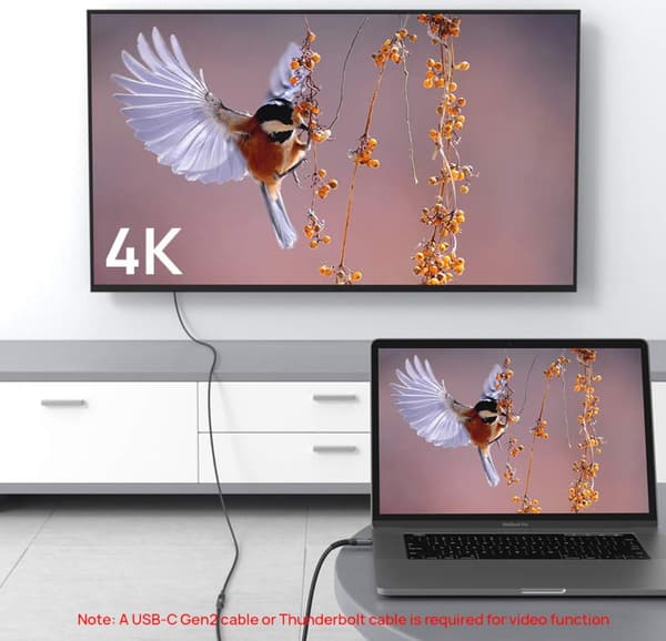 JSAUX USB-C 3.2-förlängare 100W 5A 10Gbps iPhone MacBook iPad Magsafe 4k 60Hz 2m
