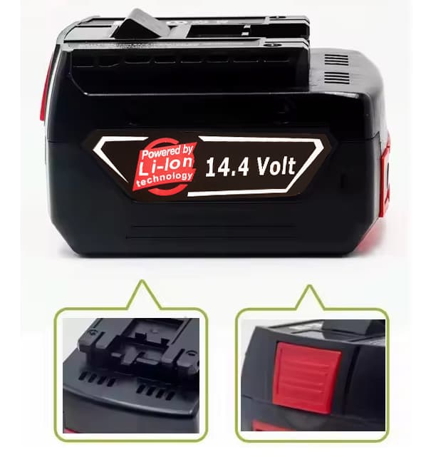 Bosch 14,4 V 4,0 Ah Li-ion-batteri för elverktyg, 57,6 Wh