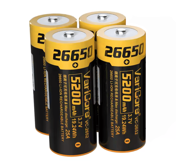 VariCore VC-2652 Plus 26650 Li-ion-batteri 3,7 V 5200 mAh