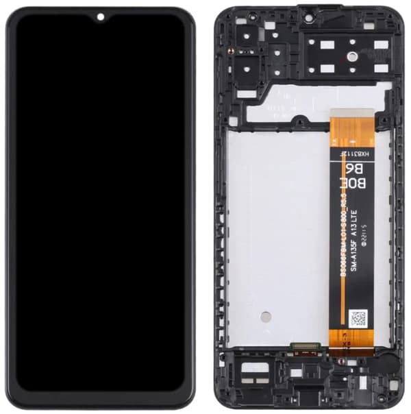 Original LCD-display med pekskärm Samsung Galaxy A13 4G SM-A135F IPS, svart ram