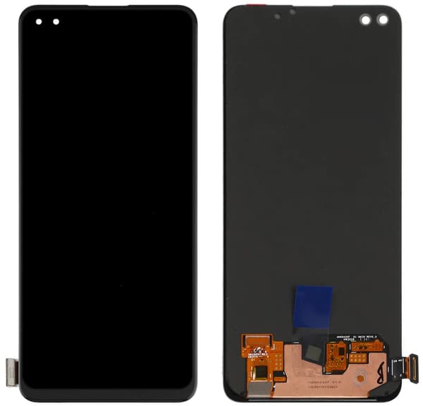 OLED-display med pekskärm för Oppo Reno 4 CPH2113, 6,43 tum, svart