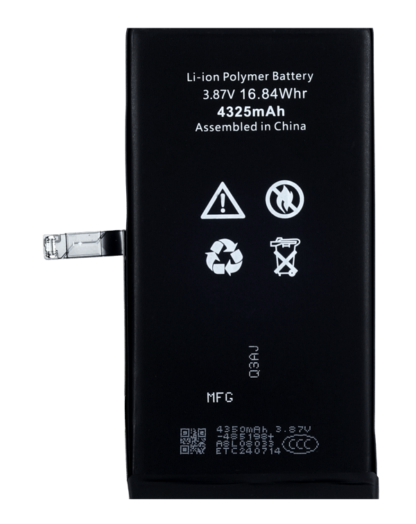 Batteri REPART för iPhone 14 Plus, 4325 mAh, diagnostiserbart med självhäftande tejp