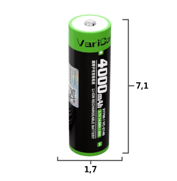VariCore Plus VC-2140 21700 Li-ion-batteri 3,7 V 4000 mAh