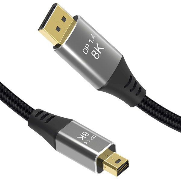 Mini DisplayPort till DisplayPort-kabel 2 m, 8K 60 Hz, 4K 144 Hz