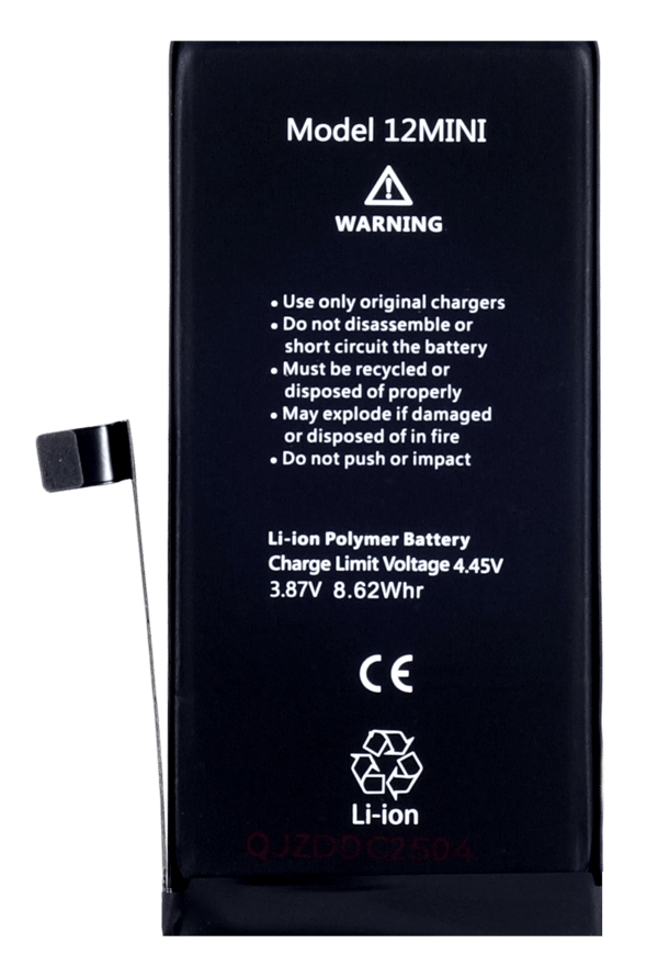 Batteri till iPhone 12 Mini 2227 mAh diagnostiskt med självhäftande tejp