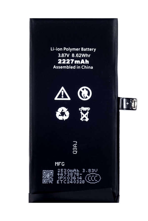 Batteri till iPhone 12 Mini 2227 mAh diagnostiskt med självhäftande tejp