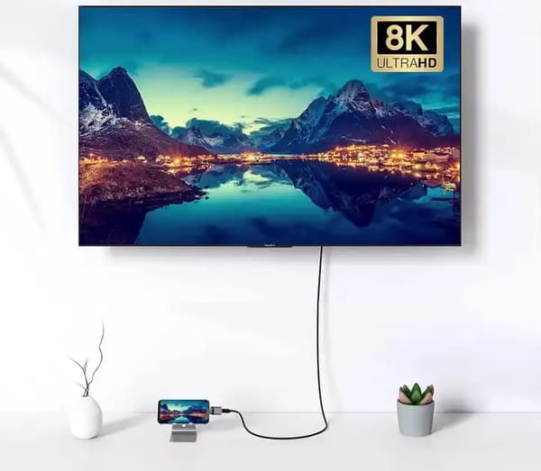 USB-C till mini DisplayPort 1.4 Adapter 8K 60Hz, Aluminium