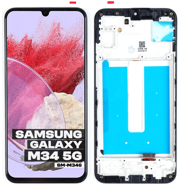OLED-skärm med pekskärm och ram för Samsung Galaxy M34 5G SM-M346