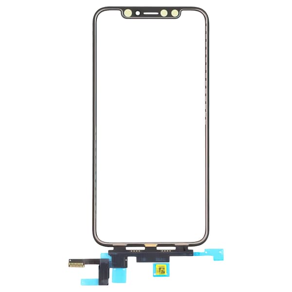 Displayglas med touch, OCA-lim, kort flex och IC-kontroller för iPhone XS