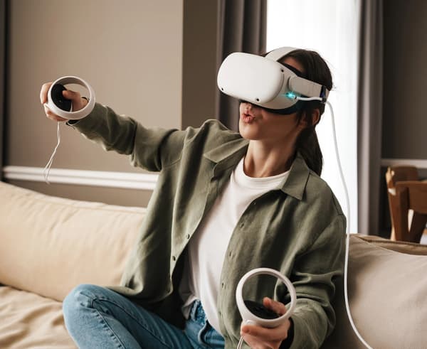 5M kabel för Meta Oculus Quest Steam VR PC VR Pro USB-C vinklad USB-A