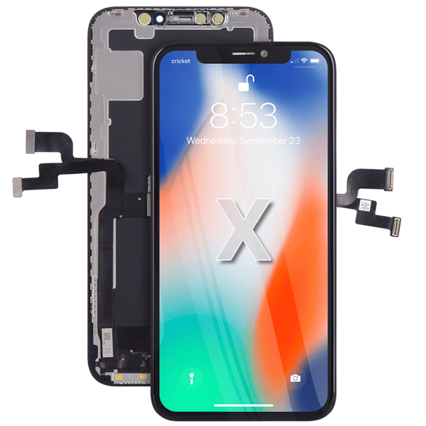 REPART LCD IPS Incell-display med pekskärm för iPhone X, digitizer och packning