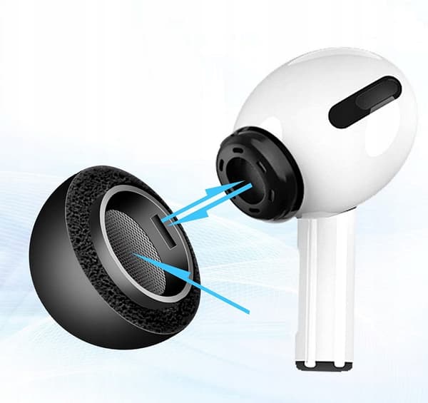 Silikonöronproppar för Apple AirPods Pro 1/2/3, S/M/L, svarta