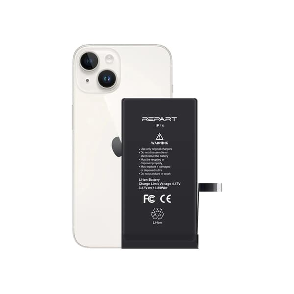 Ersättningsbatteri REPART för Apple iPhone 14, 3590 mAh, ökad kapacitet