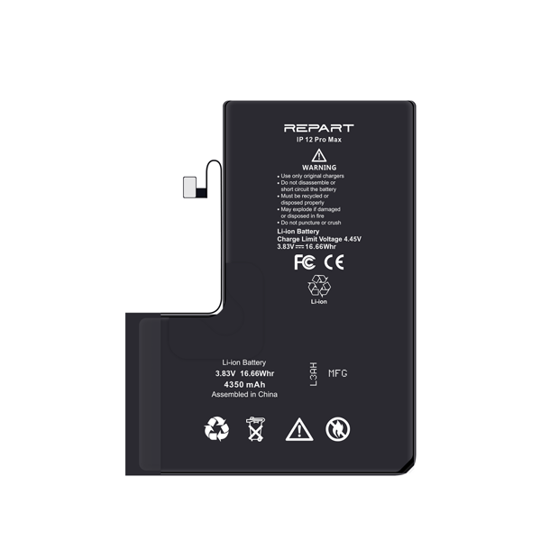 REPART Prime Batteri för iPhone 12 Pro Max, 4350 mAh med verktyg och tätning