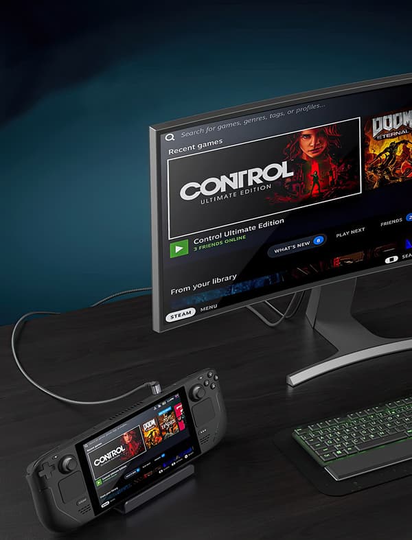 JSAUX 90 graders vinkelkabel USB C - USB C 60W Steam Deck