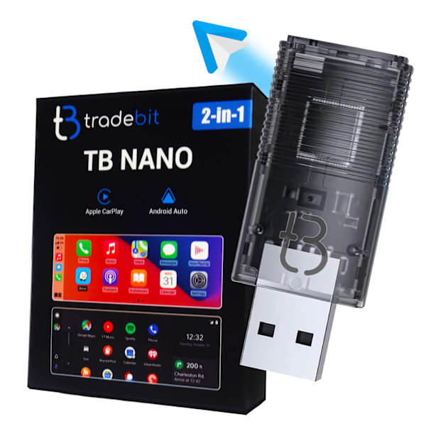 Trådlös adapter TB NANO för Apple CarPlay / Android Auto Transparent