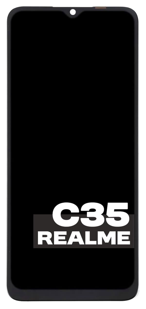 Original LCD-display med pekskärm och ram för Realme C35 RMX3511