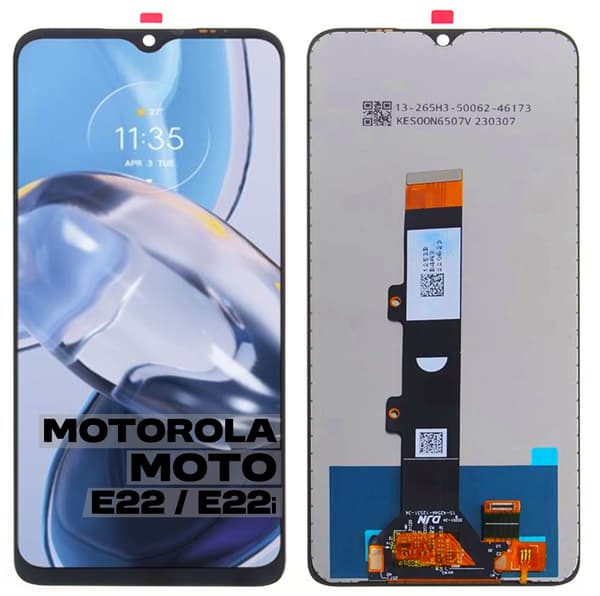 Original LCD-display med pekskärm till Motorola Moto E22/E22i, renoverad