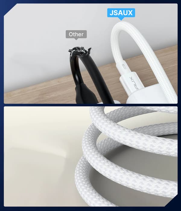 JSAUX USB-C till USB-C-kabel USB 3.2 Gen 2, 100 W, 4K, 1 m
