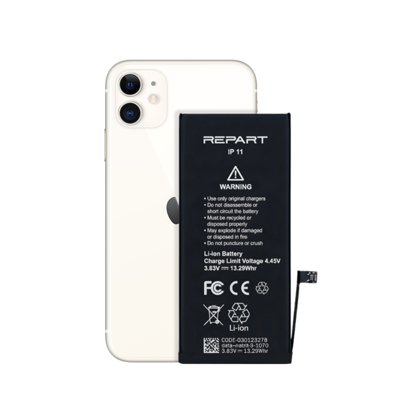 REPART Batteri för Apple iPhone 11, 3650 mAh – hög kapacitet