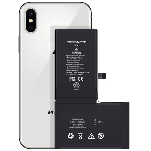 Batteri 2716 mAh Li-ion med verktyg för Apple iPhone X
