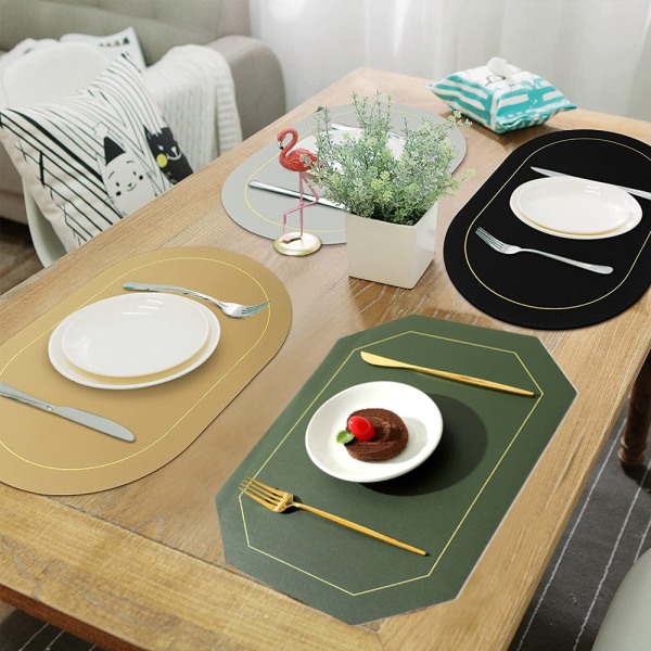 Tvättbara bordsunderlägg för inomhus/utomhus för matbord Slitstark