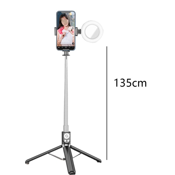 Utdragbar Selfie Stick med Tik Tok uppladdningsbar trådlös