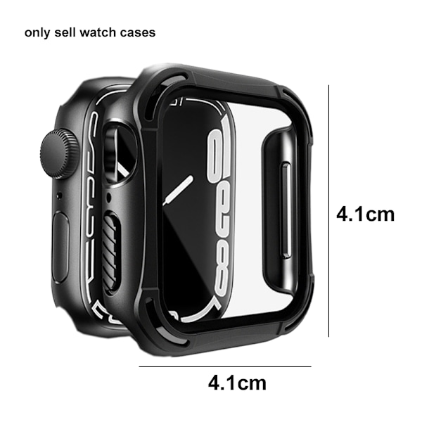 Vattentätt fodral PC+TPU skärmskydd, kompatibelt med iWatch