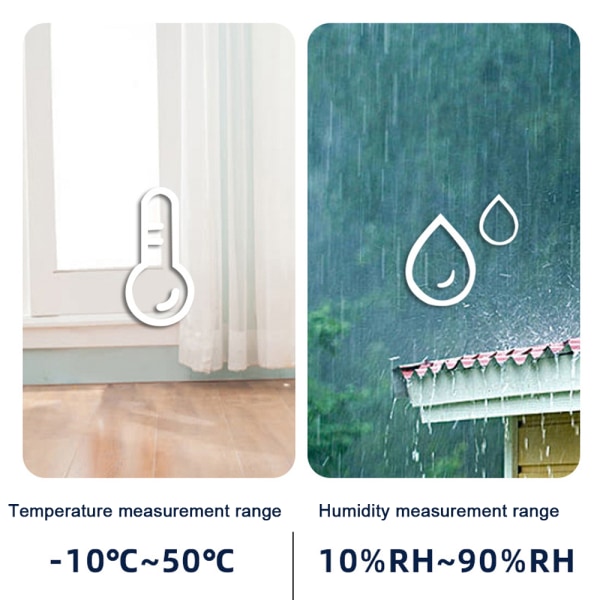 Elektronisk inomhusmini-termometer och hygrometer Hög precision temperatur- och fuktighetsmätning med magnet