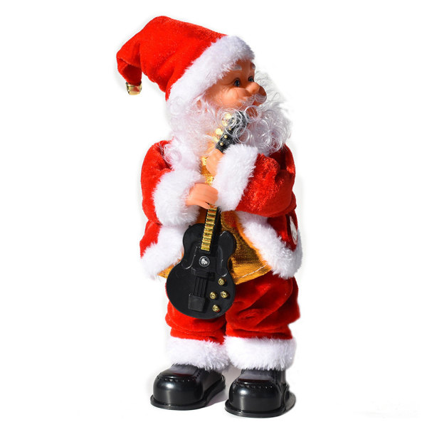 Juldekorationer skakar rumpa elektrisk musik Santa Claus