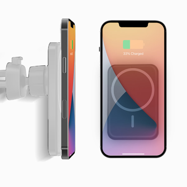 Magnetisk trådlös billaddare för iPhone 14/13 Justerbar