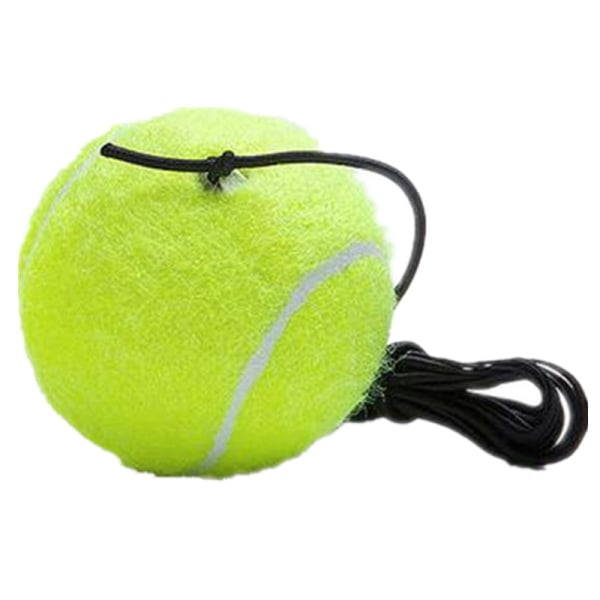 Tennistränare, tennisbollshållare med rep för ensamträning, i trädgården, i parken för barn och vuxna