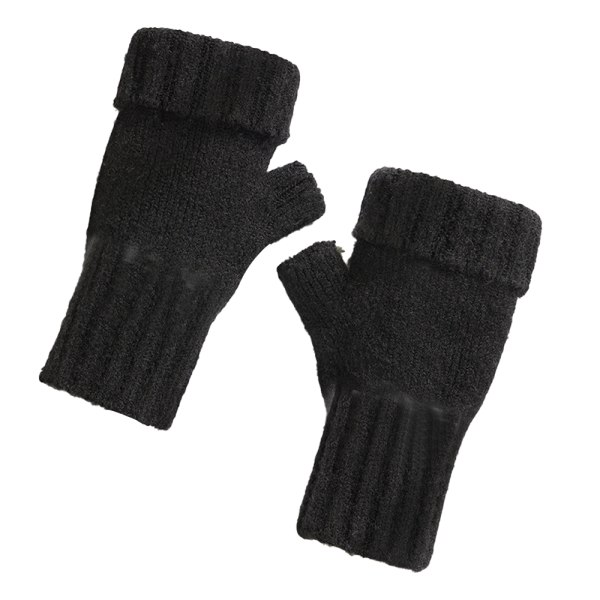Merino stickade handskar med öppna fingrar