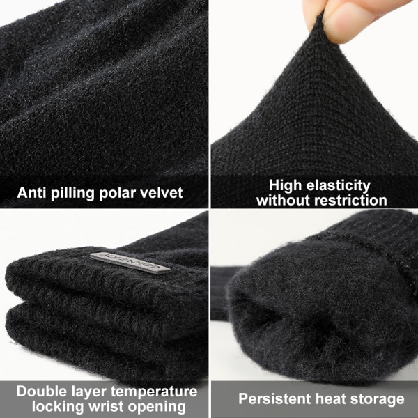 Vinterhandskar för män och kvinnor, varma touchskärmar för kallt väder
