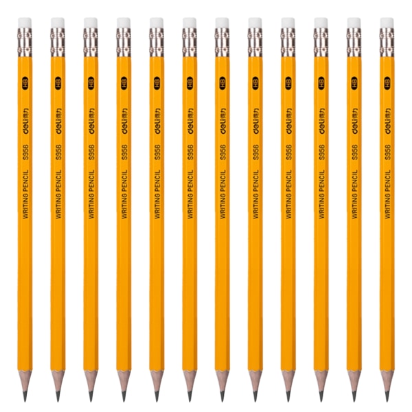 1 låda med 12 pennor levereras med en pennvässare